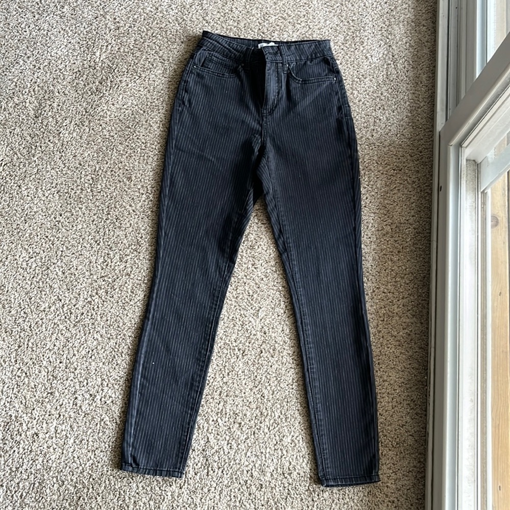 striped jeans